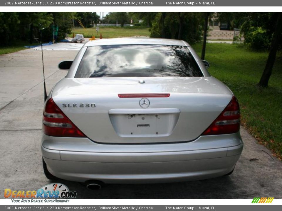 2002 Mercedes-Benz SLK 230 Kompressor Roadster Brilliant Silver Metallic / Charcoal Photo #7