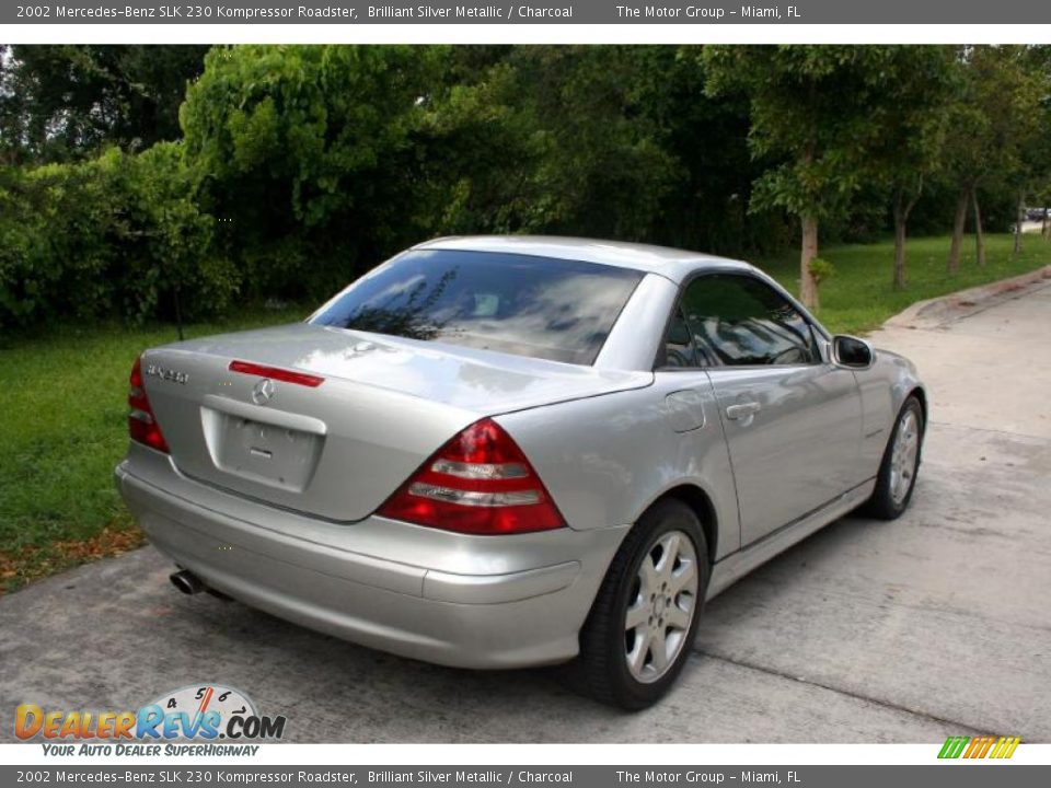 2002 Mercedes-Benz SLK 230 Kompressor Roadster Brilliant Silver Metallic / Charcoal Photo #8