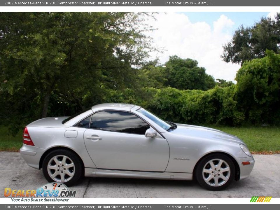 2002 Mercedes-Benz SLK 230 Kompressor Roadster Brilliant Silver Metallic / Charcoal Photo #10