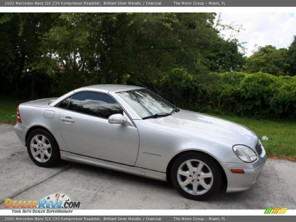 2002 Mercedes-Benz SLK 230 Kompressor Roadster Brilliant Silver Metallic / Charcoal Photo #11