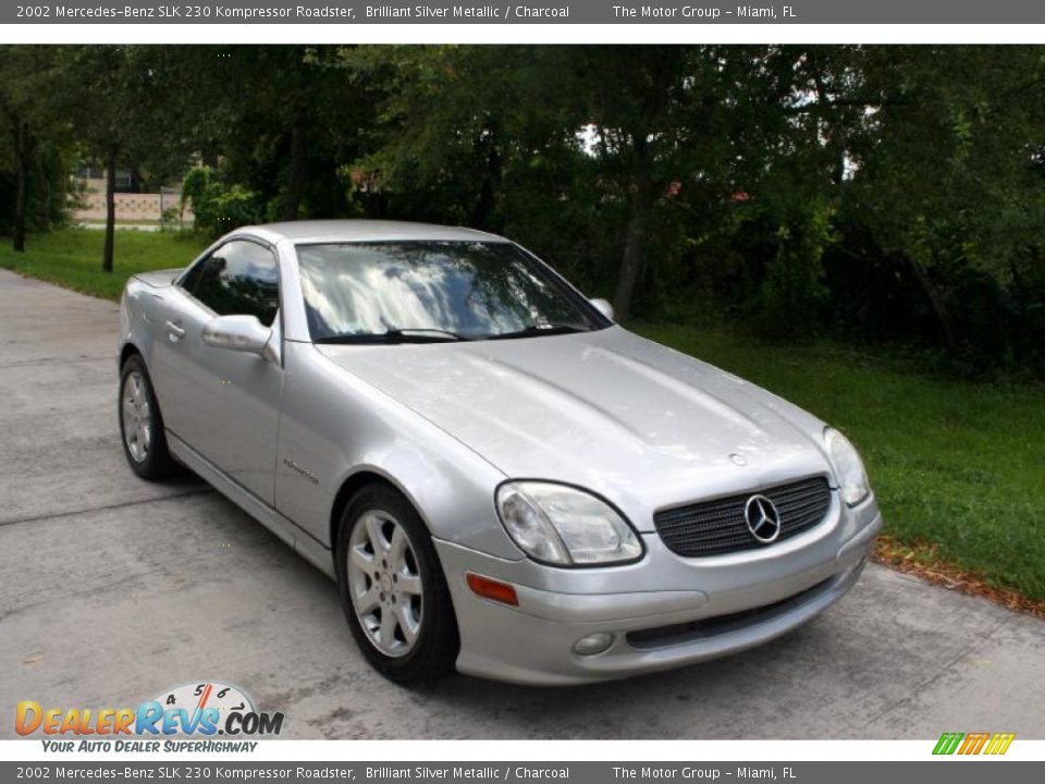 2002 Mercedes-Benz SLK 230 Kompressor Roadster Brilliant Silver Metallic / Charcoal Photo #13