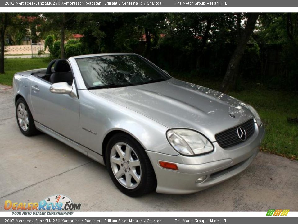 2002 Mercedes-Benz SLK 230 Kompressor Roadster Brilliant Silver Metallic / Charcoal Photo #23