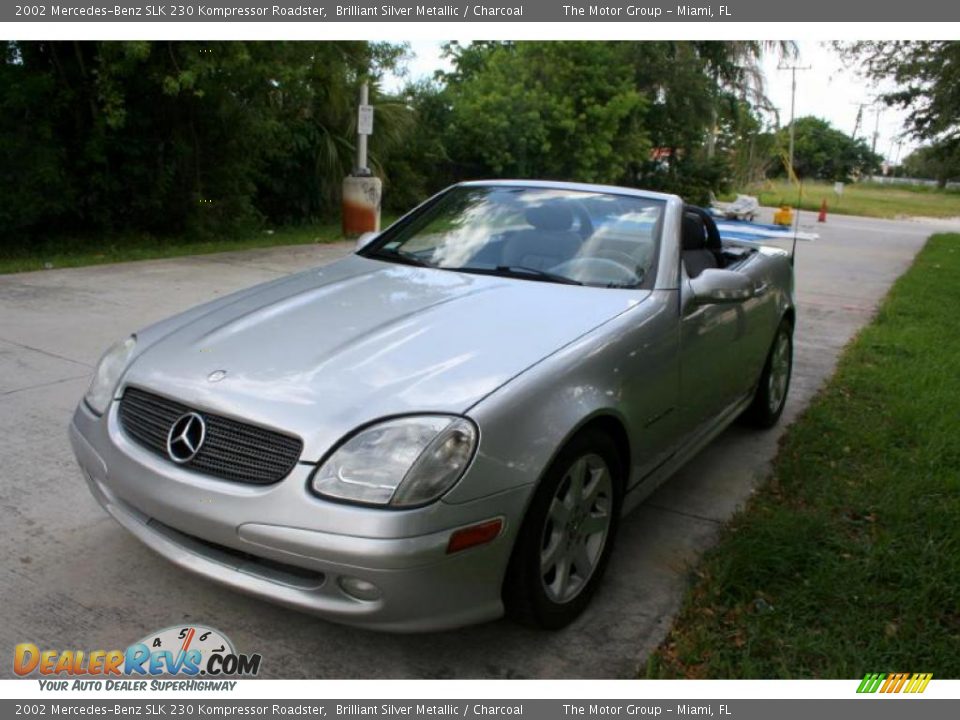 2002 Mercedes-Benz SLK 230 Kompressor Roadster Brilliant Silver Metallic / Charcoal Photo #24