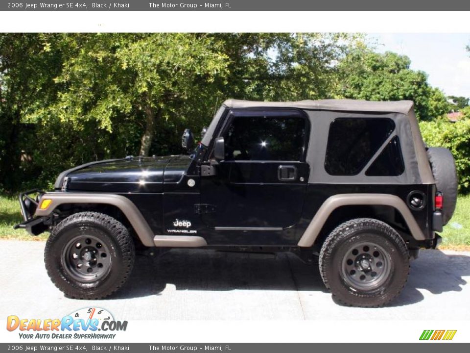 2006 Jeep Wrangler SE 4x4 Black / Khaki Photo #3