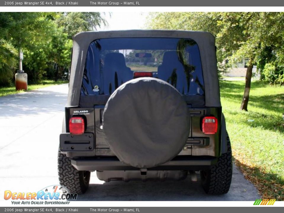 2006 Jeep Wrangler SE 4x4 Black / Khaki Photo #9