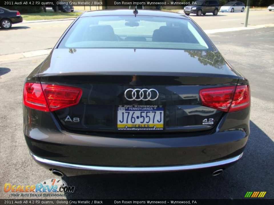 2011 Audi A8 4.2 FSI quattro Oolong Grey Metallic / Black Photo #8