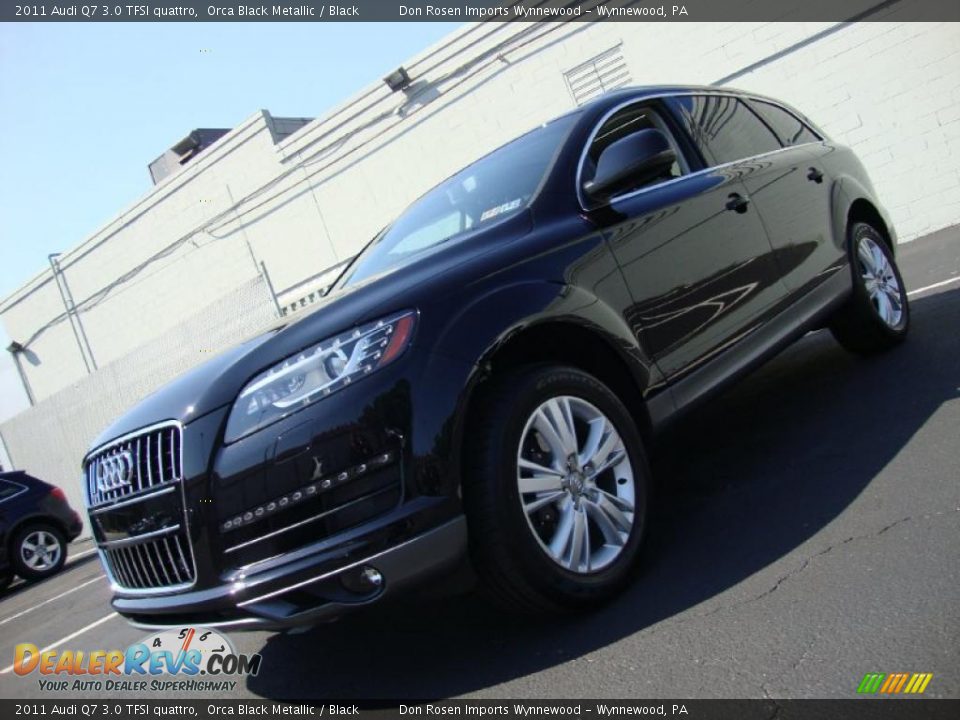 2011 Audi Q7 3.0 TFSI quattro Orca Black Metallic / Black Photo #1