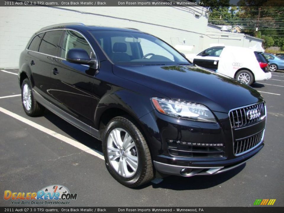 2011 Audi Q7 3.0 TFSI quattro Orca Black Metallic / Black Photo #4