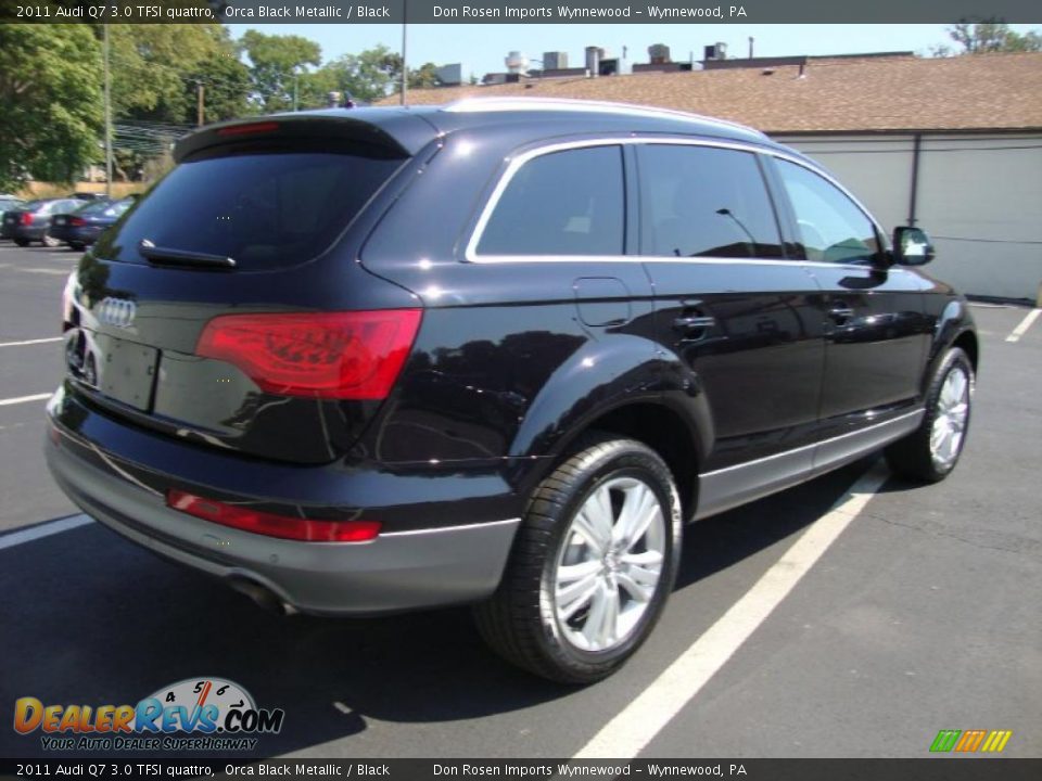 2011 Audi Q7 3.0 TFSI quattro Orca Black Metallic / Black Photo #7