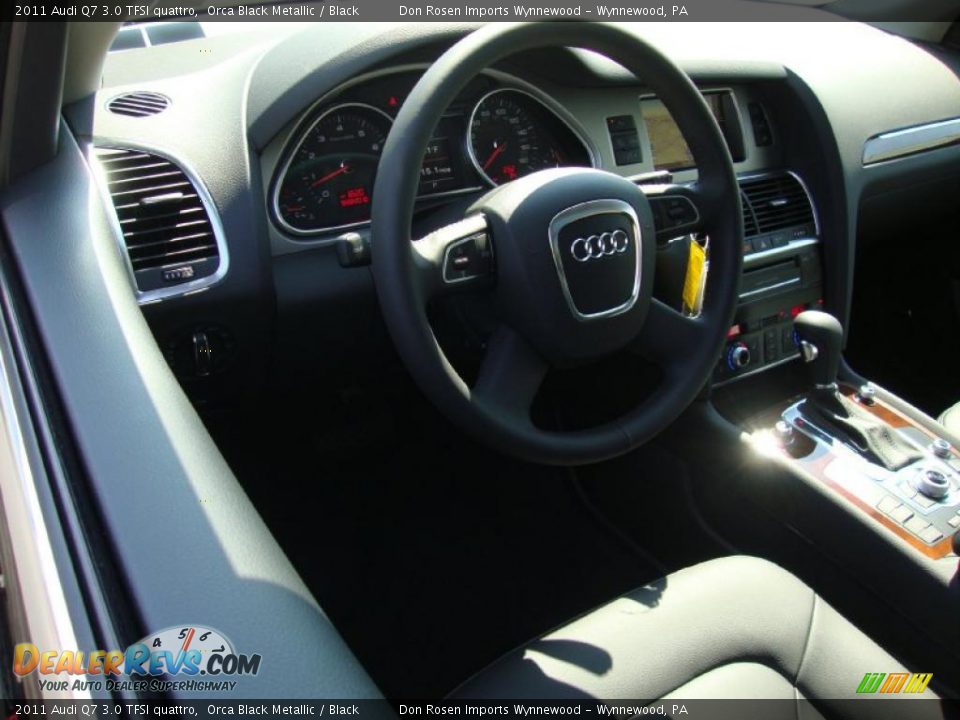 2011 Audi Q7 3.0 TFSI quattro Orca Black Metallic / Black Photo #11