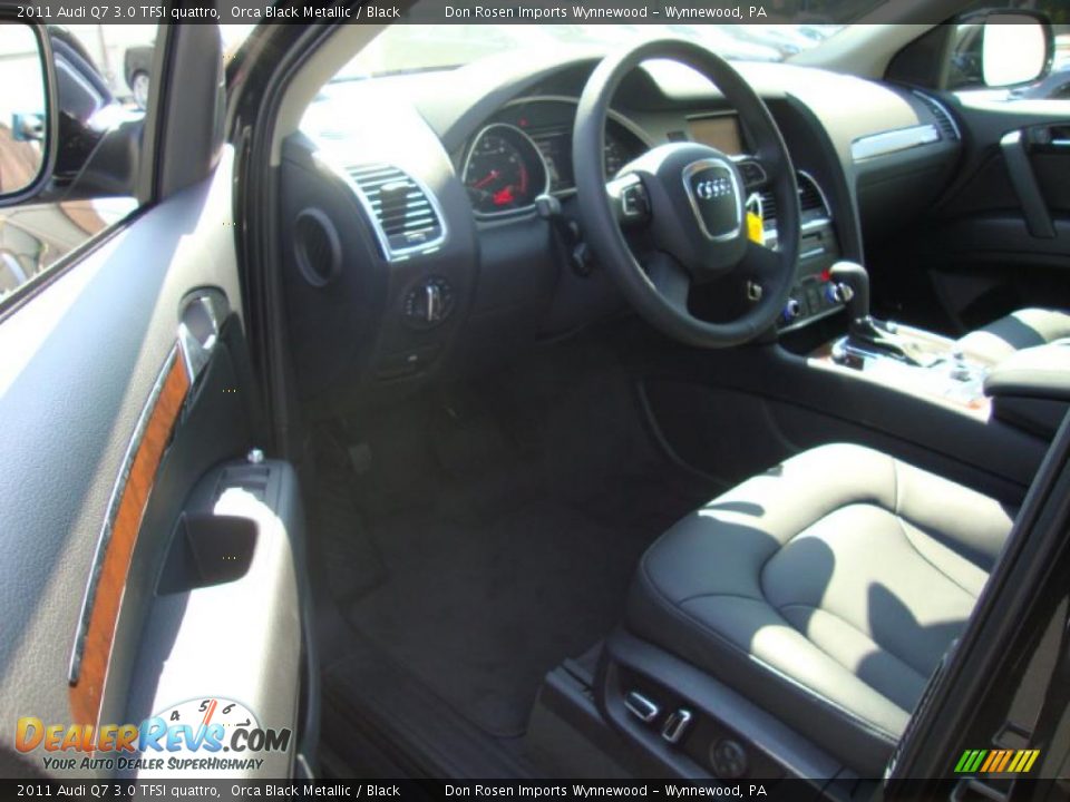 2011 Audi Q7 3.0 TFSI quattro Orca Black Metallic / Black Photo #12