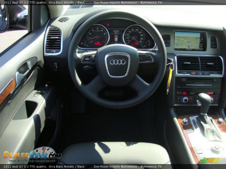 2011 Audi Q7 3.0 TFSI quattro Orca Black Metallic / Black Photo #25