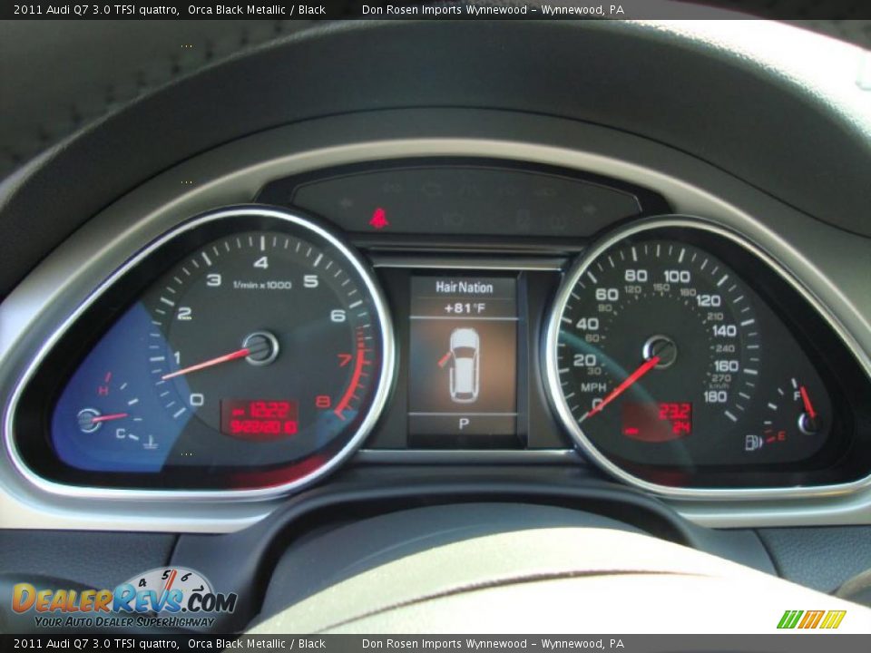 2011 Audi Q7 3.0 TFSI quattro Orca Black Metallic / Black Photo #34