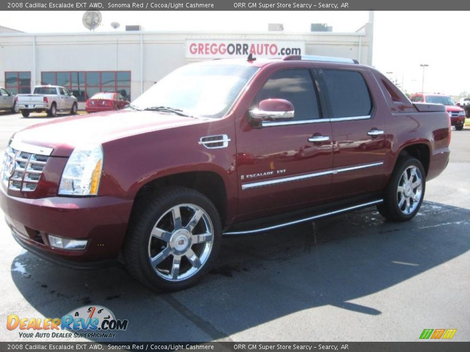 2008 Cadillac Escalade EXT AWD Sonoma Red / Cocoa/Light Cashmere Photo #1