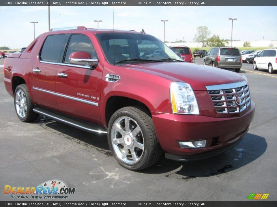 2008 Cadillac Escalade EXT AWD Sonoma Red / Cocoa/Light Cashmere Photo #3