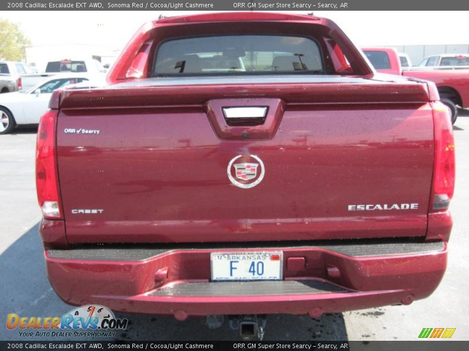 2008 Cadillac Escalade EXT AWD Sonoma Red / Cocoa/Light Cashmere Photo #5