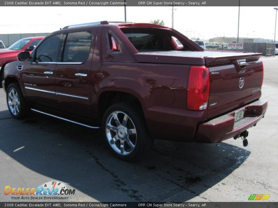 2008 Cadillac Escalade EXT AWD Sonoma Red / Cocoa/Light Cashmere Photo #6