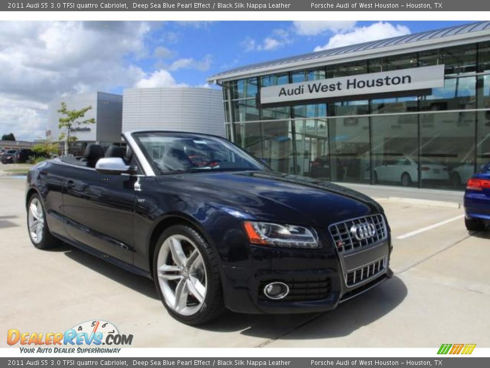 2011 Audi S5 3.0 TFSI quattro Cabriolet Deep Sea Blue Pearl Effect / Black Silk Nappa Leather Photo #1