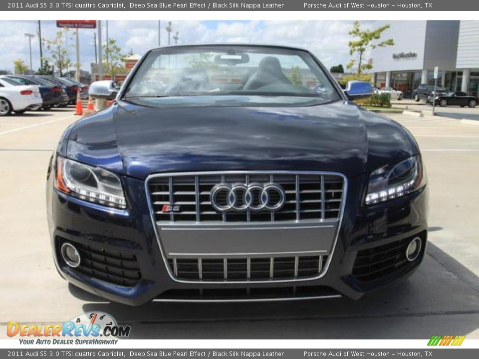 2011 Audi S5 3.0 TFSI quattro Cabriolet Deep Sea Blue Pearl Effect / Black Silk Nappa Leather Photo #2