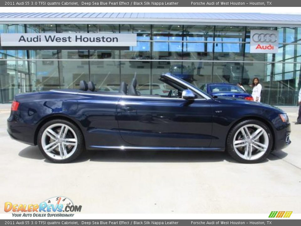 2011 Audi S5 3.0 TFSI quattro Cabriolet Deep Sea Blue Pearl Effect / Black Silk Nappa Leather Photo #3