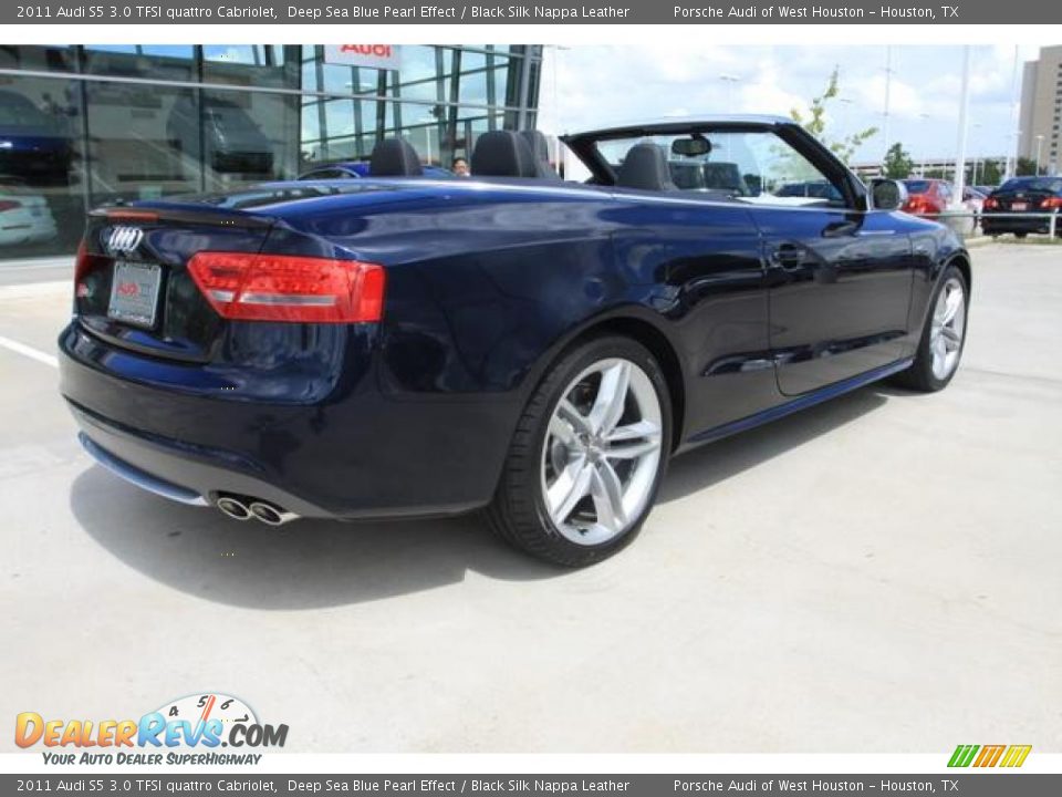 2011 Audi S5 3.0 TFSI quattro Cabriolet Deep Sea Blue Pearl Effect / Black Silk Nappa Leather Photo #4