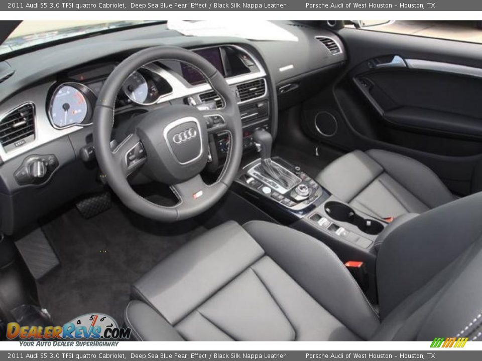 2011 Audi S5 3.0 TFSI quattro Cabriolet Deep Sea Blue Pearl Effect / Black Silk Nappa Leather Photo #7