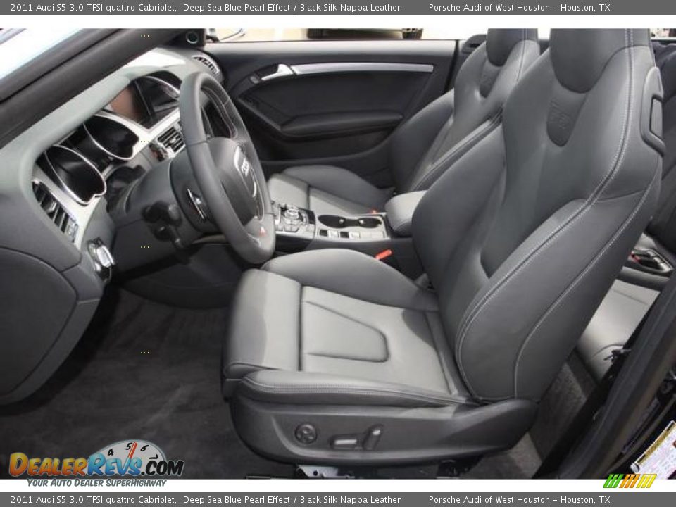 2011 Audi S5 3.0 TFSI quattro Cabriolet Deep Sea Blue Pearl Effect / Black Silk Nappa Leather Photo #8