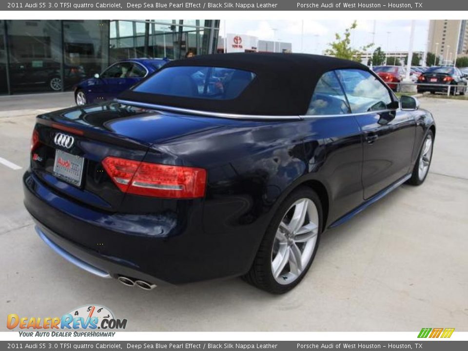 2011 Audi S5 3.0 TFSI quattro Cabriolet Deep Sea Blue Pearl Effect / Black Silk Nappa Leather Photo #11