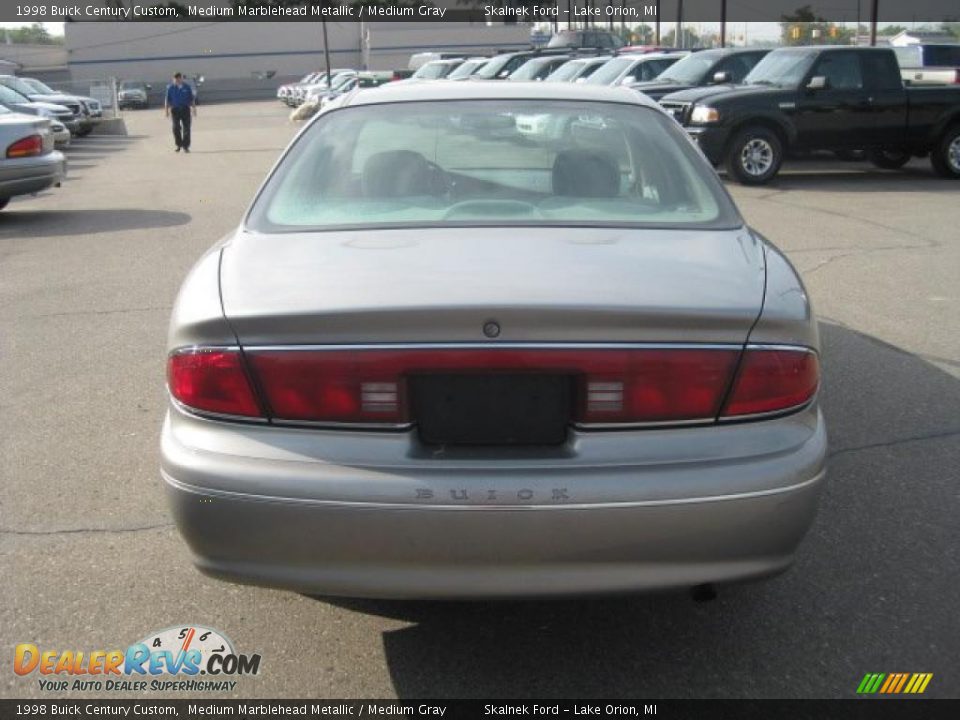 1998 Buick Century Custom Medium Marblehead Metallic / Medium Gray Photo #5