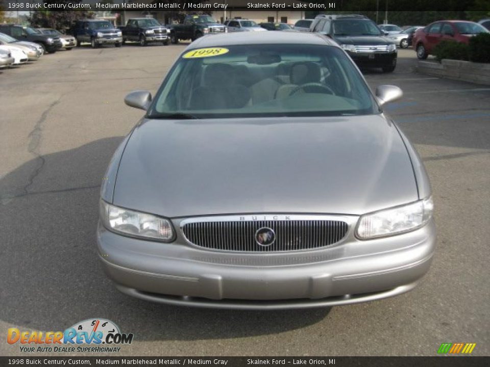 1998 Buick Century Custom Medium Marblehead Metallic / Medium Gray Photo #10