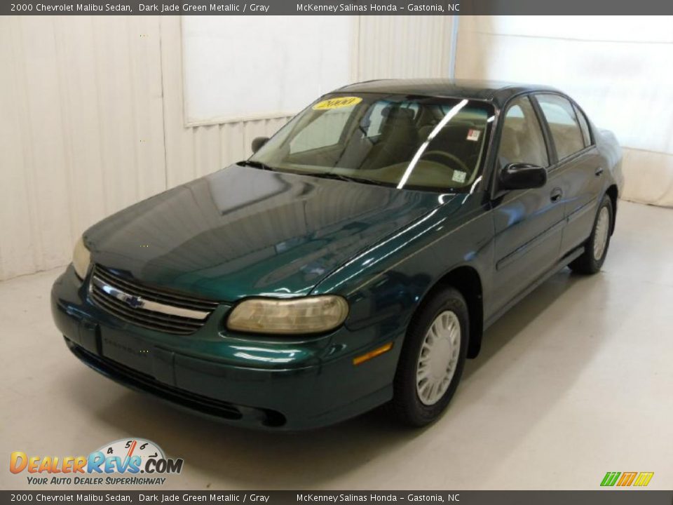 2000 Chevrolet Malibu Sedan Dark Jade Green Metallic / Gray Photo #1