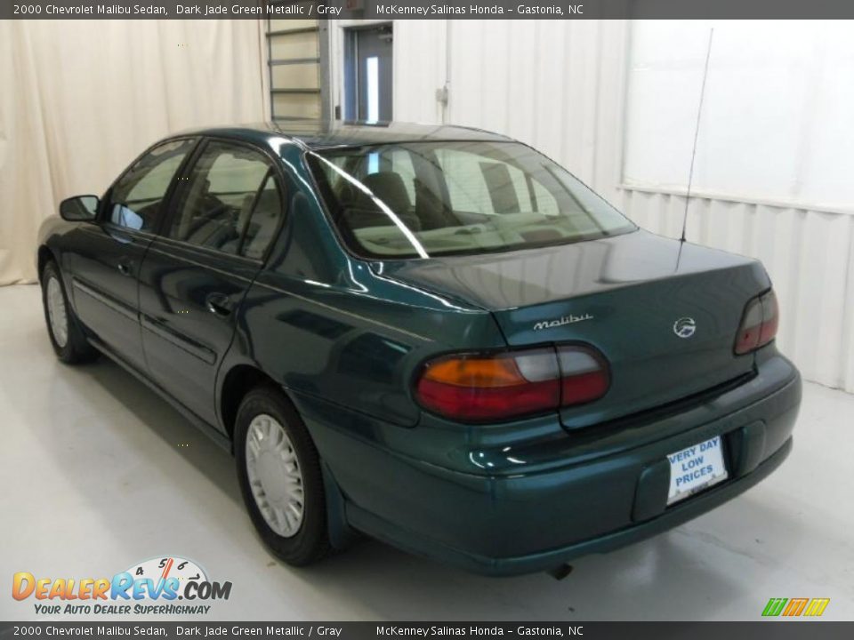 2000 Chevrolet Malibu Sedan Dark Jade Green Metallic / Gray Photo #2