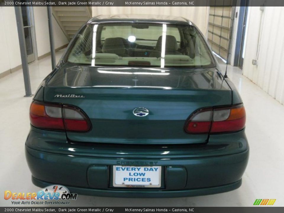 2000 Chevrolet Malibu Sedan Dark Jade Green Metallic / Gray Photo #3