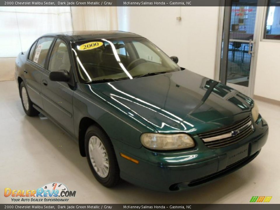 2000 Chevrolet Malibu Sedan Dark Jade Green Metallic / Gray Photo #5