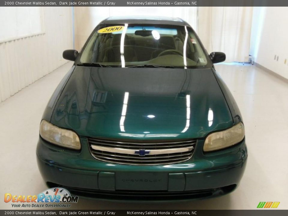 2000 Chevrolet Malibu Sedan Dark Jade Green Metallic / Gray Photo #6