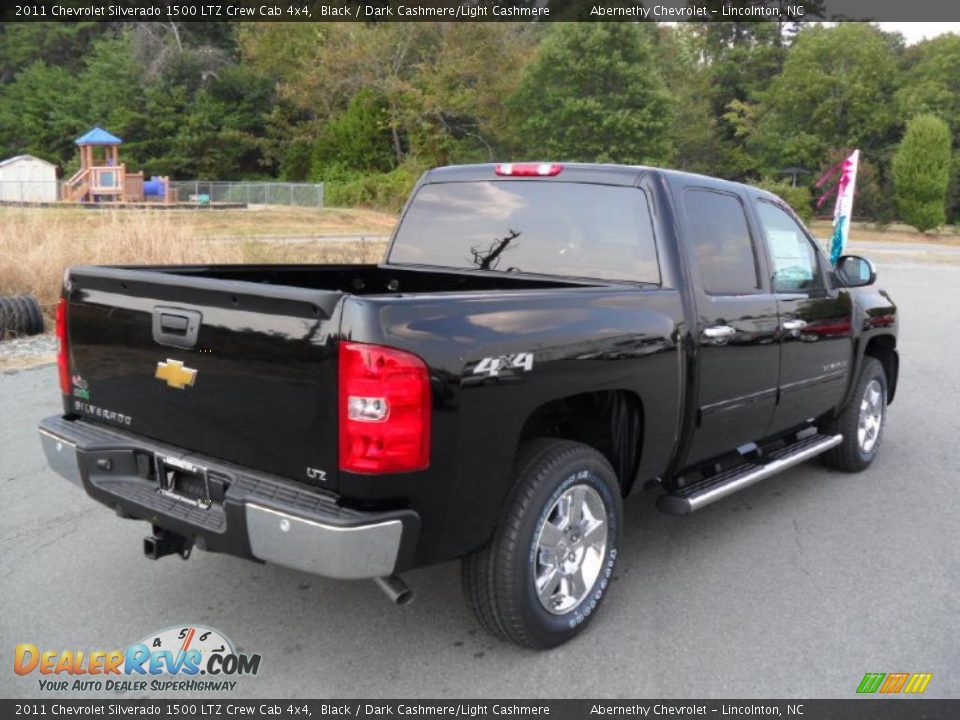 2011 Chevrolet Silverado 1500 LTZ Crew Cab 4x4 Black / Dark Cashmere/Light Cashmere Photo #4