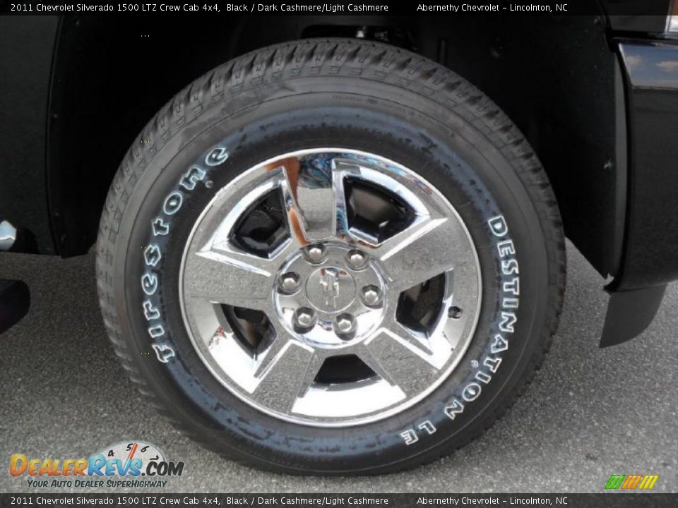 2011 Chevrolet Silverado 1500 LTZ Crew Cab 4x4 Black / Dark Cashmere/Light Cashmere Photo #24