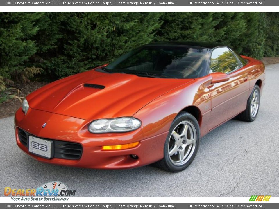 2002 Chevrolet Camaro Z28 SS 35th Anniversary Edition Coupe Sunset Orange Metallic / Ebony Black Photo #2