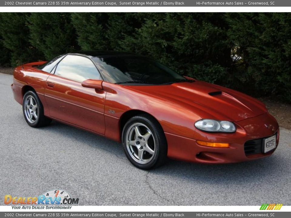2002 Chevrolet Camaro Z28 SS 35th Anniversary Edition Coupe Sunset Orange Metallic / Ebony Black Photo #6