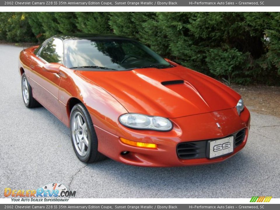 2002 Chevrolet Camaro Z28 SS 35th Anniversary Edition Coupe Sunset Orange Metallic / Ebony Black Photo #7