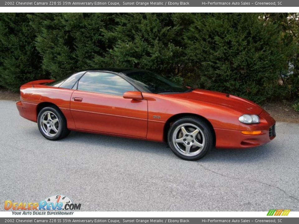 2002 Chevrolet Camaro Z28 SS 35th Anniversary Edition Coupe Sunset Orange Metallic / Ebony Black Photo #8