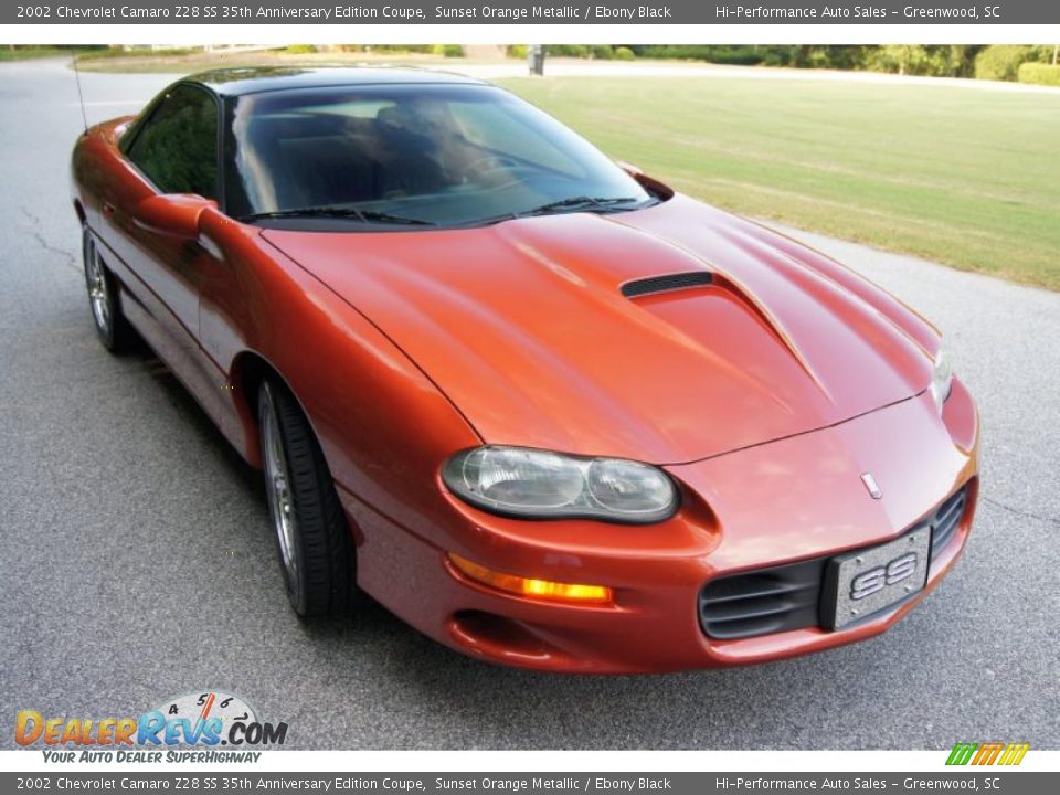 2002 Chevrolet Camaro Z28 SS 35th Anniversary Edition Coupe Sunset Orange Metallic / Ebony Black Photo #9