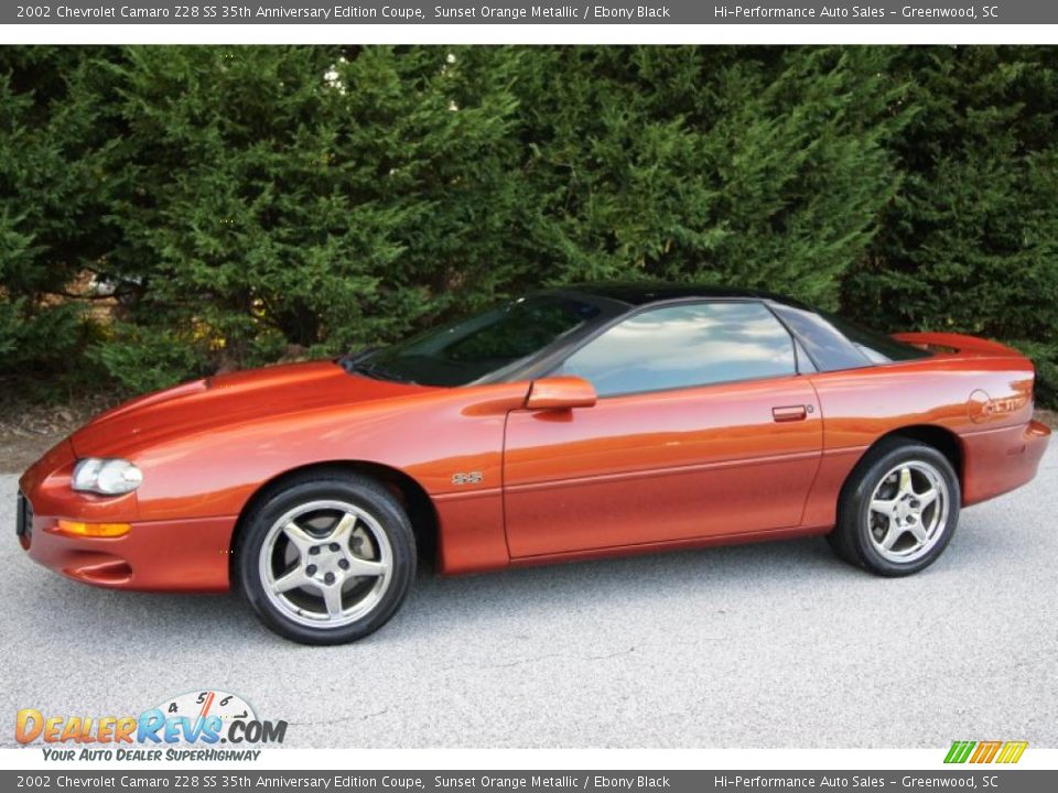 2002 Chevrolet Camaro Z28 SS 35th Anniversary Edition Coupe Sunset Orange Metallic / Ebony Black Photo #11