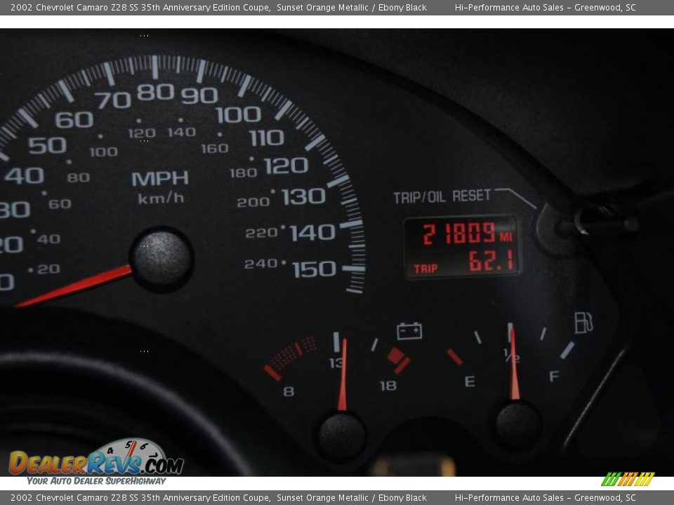 2002 Chevrolet Camaro Z28 SS 35th Anniversary Edition Coupe Sunset Orange Metallic / Ebony Black Photo #22