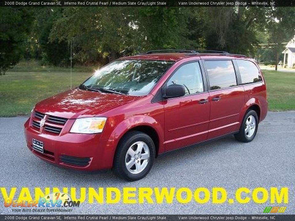 2008 Dodge Grand Caravan SE Inferno Red Crystal Pearl / Medium Slate Gray/Light Shale Photo #1