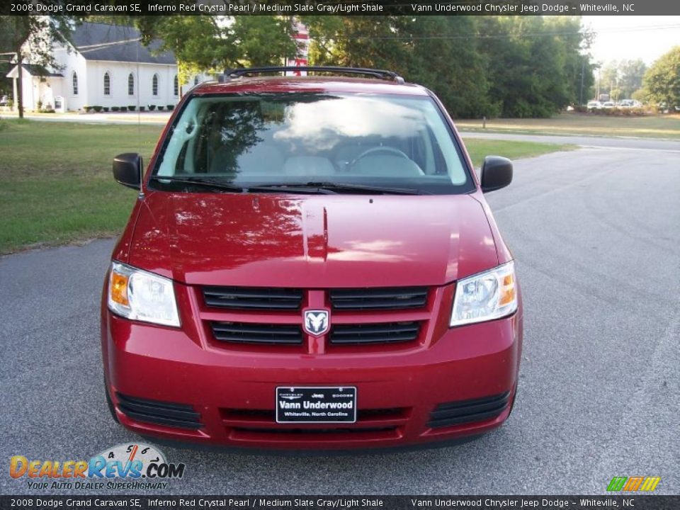 2008 Dodge Grand Caravan SE Inferno Red Crystal Pearl / Medium Slate Gray/Light Shale Photo #2