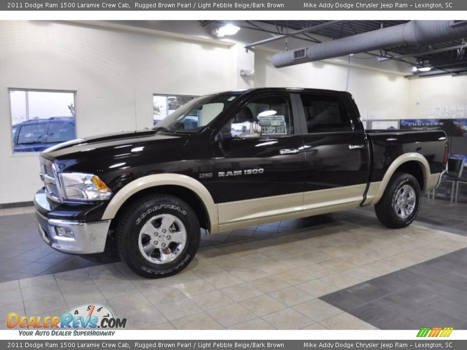 2011 Dodge Ram 1500 Laramie Crew Cab Rugged Brown Pearl / Light Pebble Beige/Bark Brown Photo #2