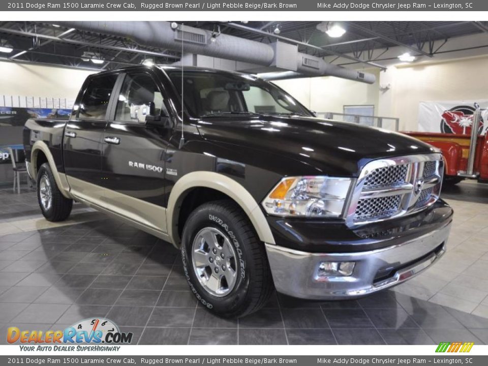2011 Dodge Ram 1500 Laramie Crew Cab Rugged Brown Pearl / Light Pebble Beige/Bark Brown Photo #4