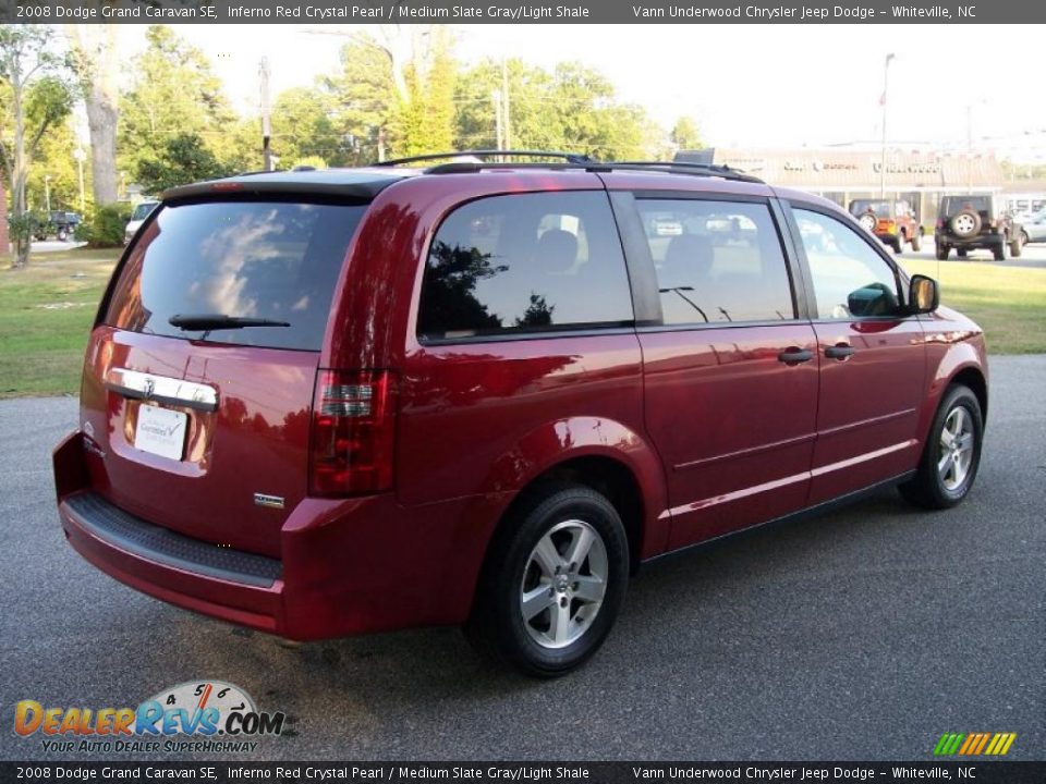 2008 Dodge Grand Caravan SE Inferno Red Crystal Pearl / Medium Slate Gray/Light Shale Photo #4