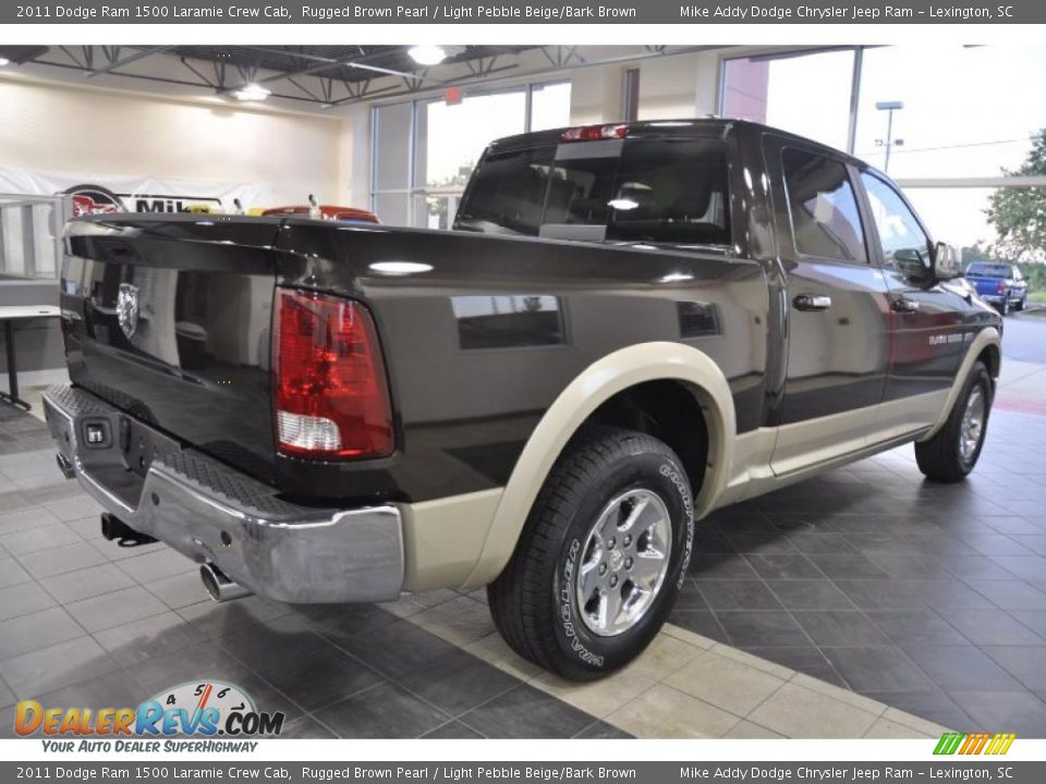 2011 Dodge Ram 1500 Laramie Crew Cab Rugged Brown Pearl / Light Pebble Beige/Bark Brown Photo #5